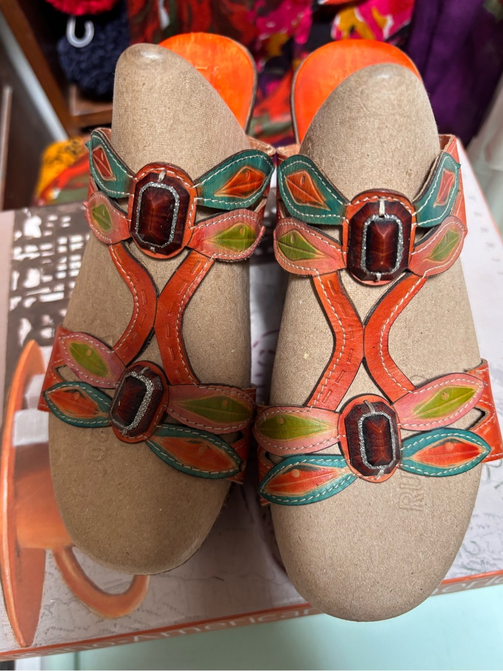 L'ATISTE Wedge Sandals with Intricate Straps